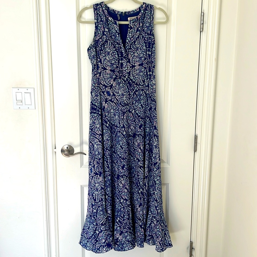 Blue Rebecca Taylor silk maxi dress